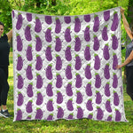 Cartoon Eggplant Pattern Print Quilt