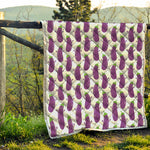 Cartoon Eggplant Pattern Print Quilt