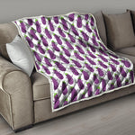 Cartoon Eggplant Pattern Print Quilt