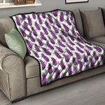 Cartoon Eggplant Pattern Print Quilt