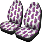 Cartoon Eggplant Pattern Print Universal Fit Car Seat Covers