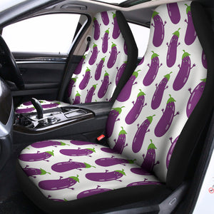 Cartoon Eggplant Pattern Print Universal Fit Car Seat Covers