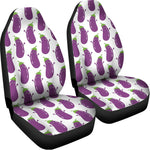 Cartoon Eggplant Pattern Print Universal Fit Car Seat Covers