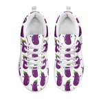 Cartoon Eggplant Pattern Print White Sneakers