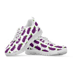 Cartoon Eggplant Pattern Print White Sneakers