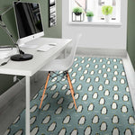Cartoon Emperor Penguin Pattern Print Area Rug