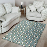 Cartoon Emperor Penguin Pattern Print Area Rug