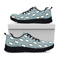 Cartoon Emperor Penguin Pattern Print Black Running Shoes