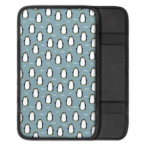 Cartoon Emperor Penguin Pattern Print Car Center Console Cover