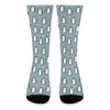 Cartoon Emperor Penguin Pattern Print Crew Socks