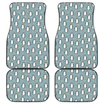 Cartoon Emperor Penguin Pattern Print Front and Back Car Floor Mats