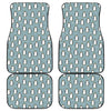 Cartoon Emperor Penguin Pattern Print Front and Back Car Floor Mats