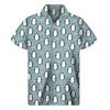 Cartoon Emperor Penguin Pattern Print Men's Short Sleeve Shirt