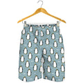 Cartoon Emperor Penguin Pattern Print Men's Shorts