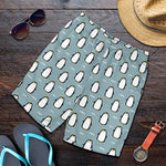 Cartoon Emperor Penguin Pattern Print Men's Shorts