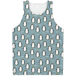 Cartoon Emperor Penguin Pattern Print Men's Tank Top