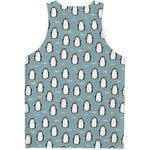 Cartoon Emperor Penguin Pattern Print Men's Tank Top