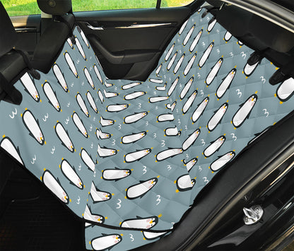 Cartoon Emperor Penguin Pattern Print Pet Car Back Seat Cover
