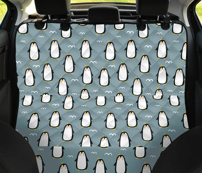 Cartoon Emperor Penguin Pattern Print Pet Car Back Seat Cover