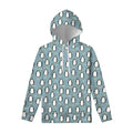 Cartoon Emperor Penguin Pattern Print Pullover Hoodie