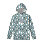 Cartoon Emperor Penguin Pattern Print Pullover Hoodie