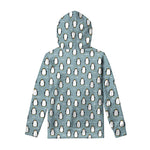 Cartoon Emperor Penguin Pattern Print Pullover Hoodie