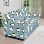 Cartoon Emperor Penguin Pattern Print Sofa Cover