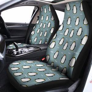 Cartoon Emperor Penguin Pattern Print Universal Fit Car Seat Covers