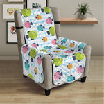 Cartoon Fish Pattern Print Armchair Protector