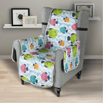 Cartoon Fish Pattern Print Armchair Protector