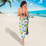 Cartoon Fish Pattern Print Beach Sarong Wrap