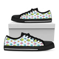 Cartoon Fish Pattern Print Black Low Top Sneakers