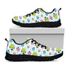 Cartoon Fish Pattern Print Black Sneakers