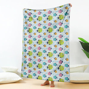 Cartoon Fish Pattern Print Blanket