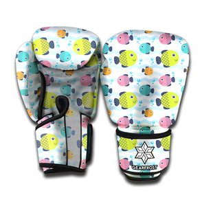 Cartoon Fish Pattern Print Boxing Gloves