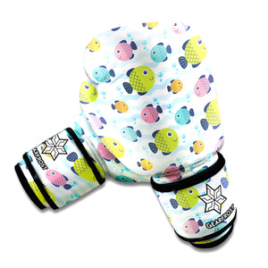 Cartoon Fish Pattern Print Boxing Gloves