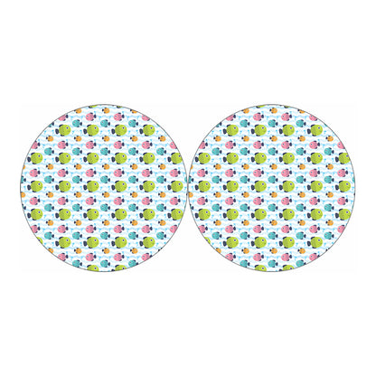 Cartoon Fish Pattern Print Car Coasters