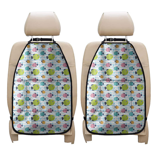 Cartoon Fish Pattern Print Car Seat Organizers