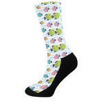 Cartoon Fish Pattern Print Crew Socks