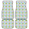 Cartoon Fish Pattern Print Front and Back Car Floor Mats