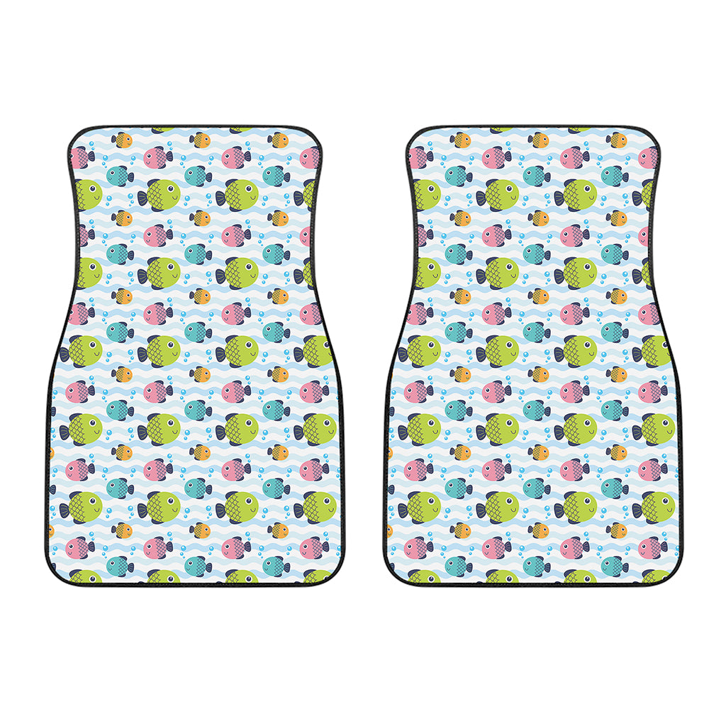 Cartoon Fish Pattern Print Front Car Floor Mats