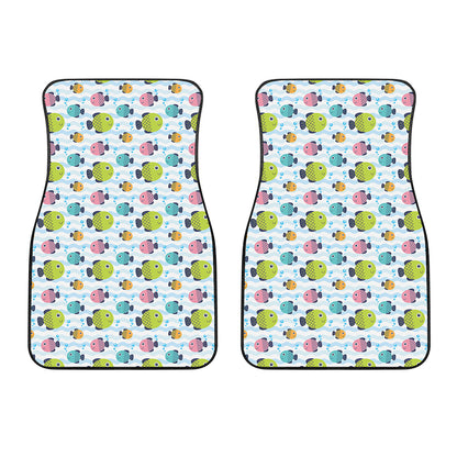 Cartoon Fish Pattern Print Front Car Floor Mats