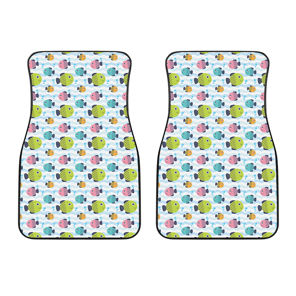 Cartoon Fish Pattern Print Front Car Floor Mats