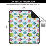 Cartoon Fish Pattern Print Futon Protector