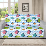 Cartoon Fish Pattern Print Futon Protector