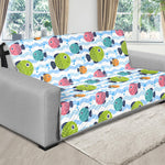 Cartoon Fish Pattern Print Futon Protector