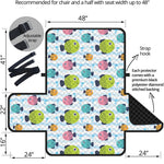 Cartoon Fish Pattern Print Half Sofa Protector