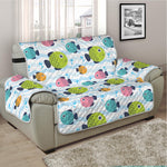 Cartoon Fish Pattern Print Half Sofa Protector