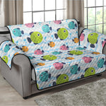 Cartoon Fish Pattern Print Loveseat Protector