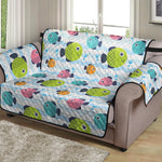 Cartoon Fish Pattern Print Loveseat Protector